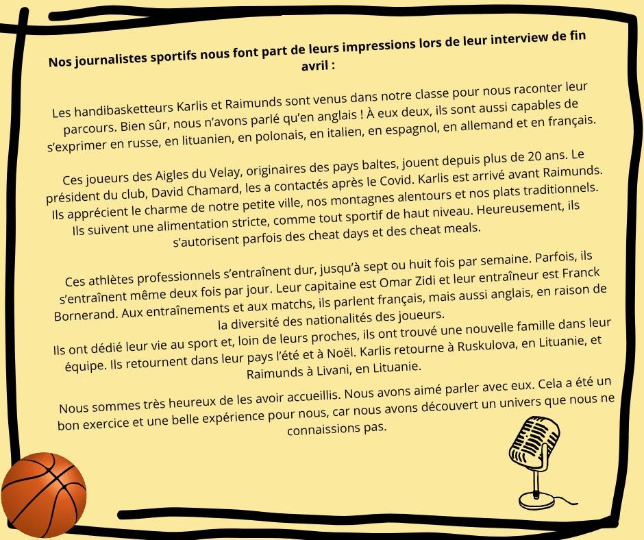 Sommet handibasketteur 2026